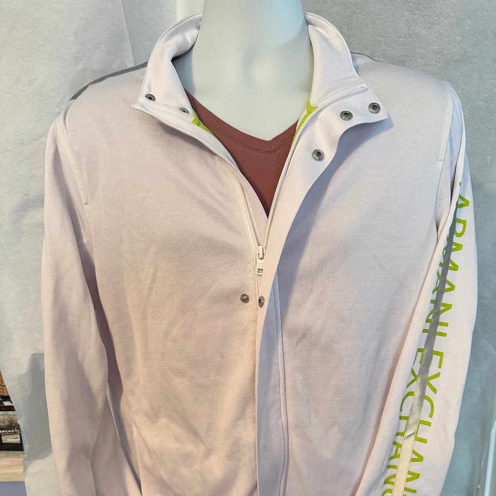Men's White Armani Exchange Jacket, Size Large